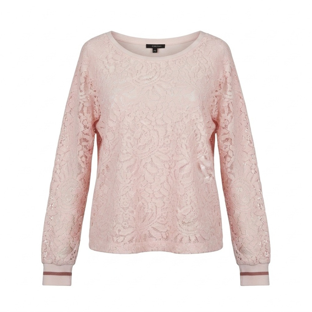Lane Bryant Plus Size Romantic Fairycore Pink NWT 26/28 Lace Floral Front Top